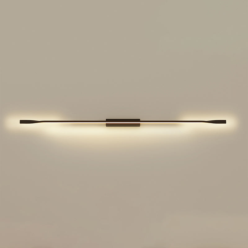 Linear Shape Metal Wall Lights Modern Style Wall Sconce Lights in Black