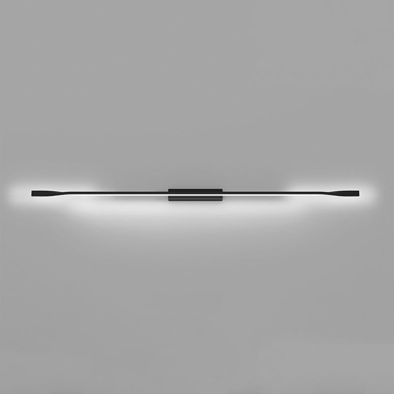 Linear Shape Metal Wall Lights Modern Style Wall Sconce Lights in Black