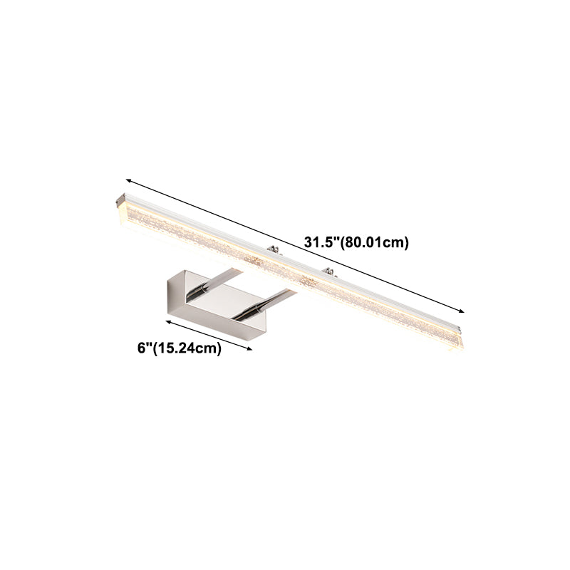 1-Light Linear Wall Lamps Modern Style Metal Vanity Lighting Ideas