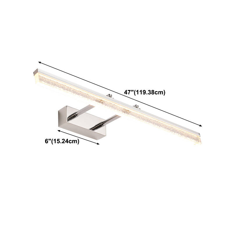 1-Light Linear Wall Lamps Modern Style Metal Vanity Lighting Ideas