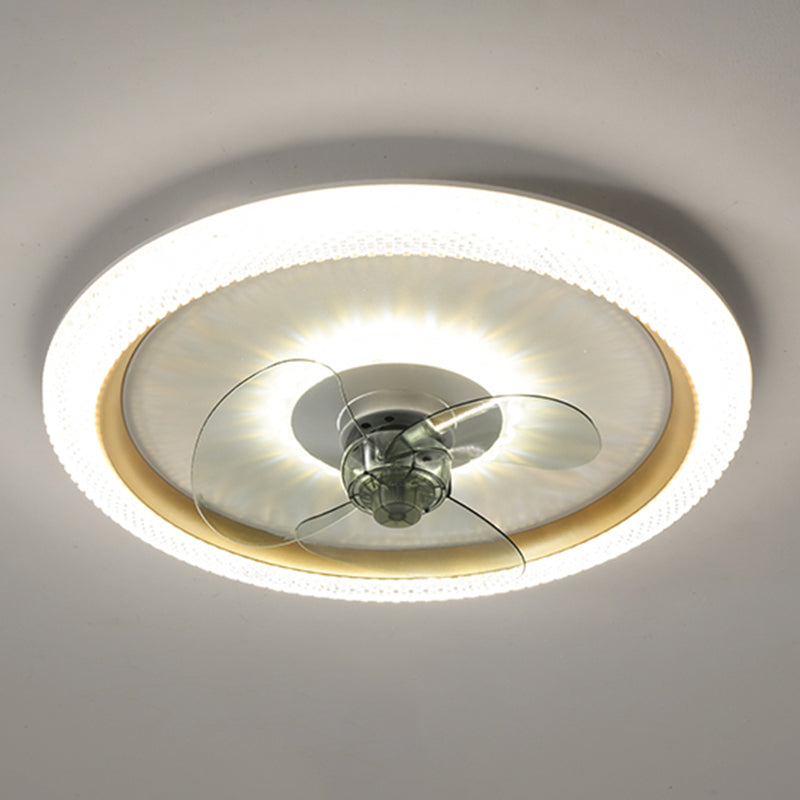 2 Light Ceiling Fan Lighting Modern Style Metal Ceiling Fan Light for Kitchen