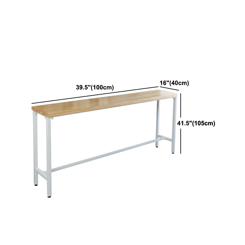 1/5/9 Pieces Industrial Rectangular Bar Table Set Wooden Counter Table with High Stools