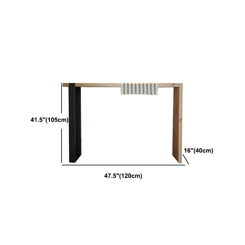 Rectangle Pine Wood Counter Table Contemporary Bar Table for Dining Room