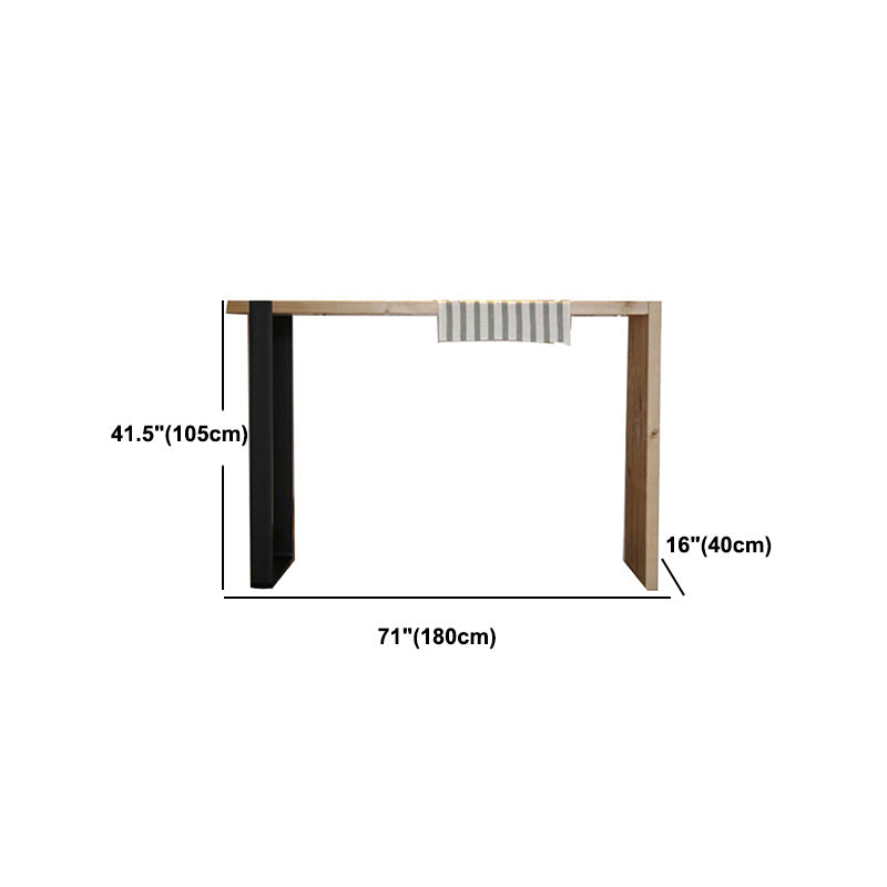 Rectangle Pine Wood Counter Table Contemporary Bar Table for Dining Room