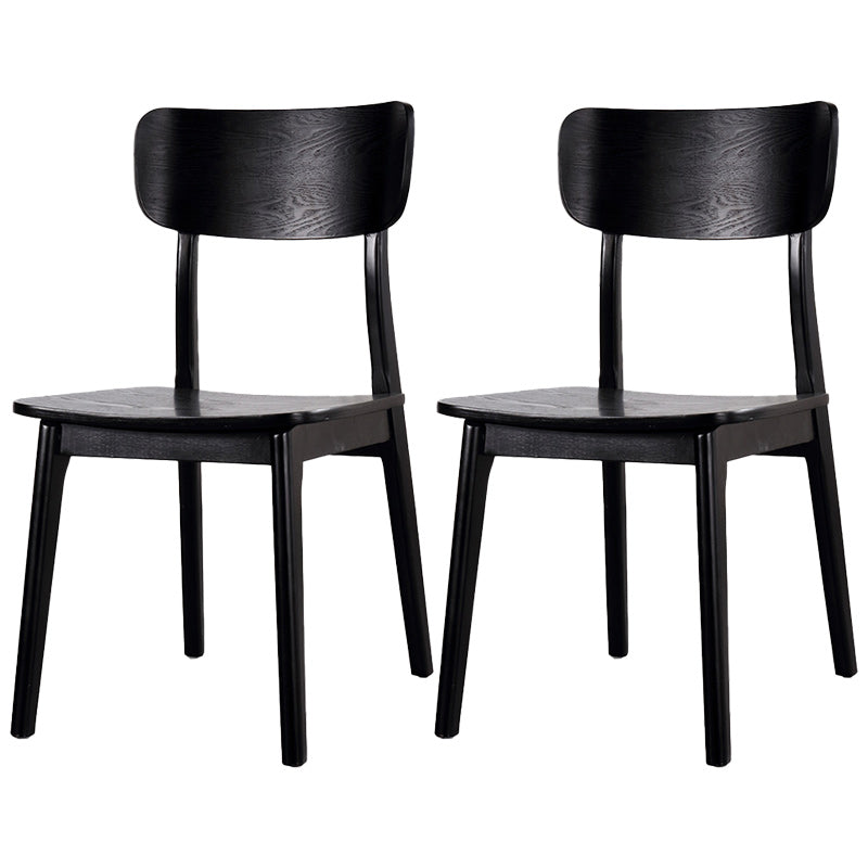 Industrial Armless Open Back Side Chairs for Home Wood Side Dining Chairs