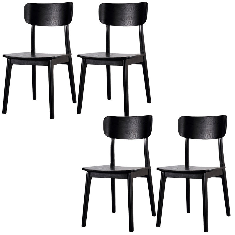 Industrial Armless Open Back Side Chairs for Home Wood Side Dining Chairs