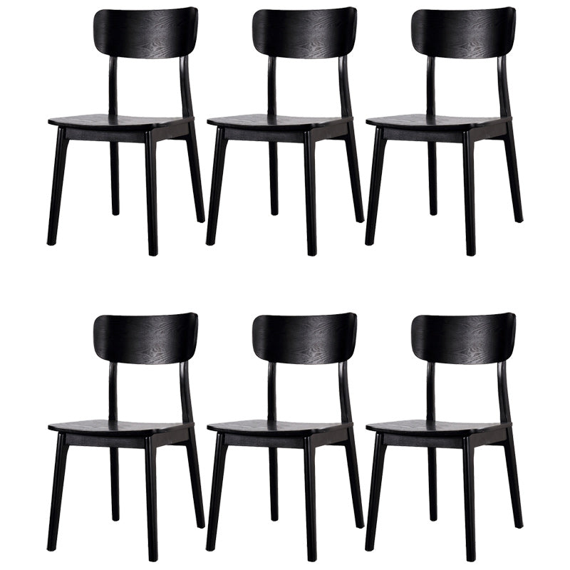 Industrial Armless Open Back Side Chairs for Home Wood Side Dining Chairs