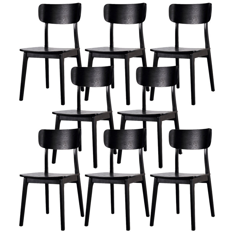 Industrial Armless Open Back Side Chairs for Home Wood Side Dining Chairs