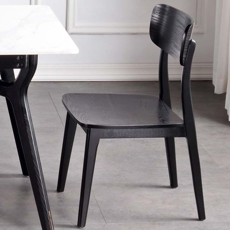 Industrial Armless Open Back Side Chairs for Home Wood Side Dining Chairs