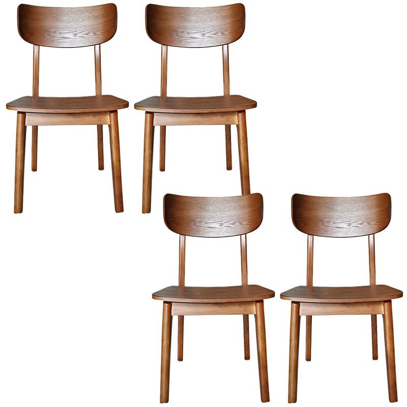 Industrial Armless Open Back Side Chairs for Home Wood Side Dining Chairs