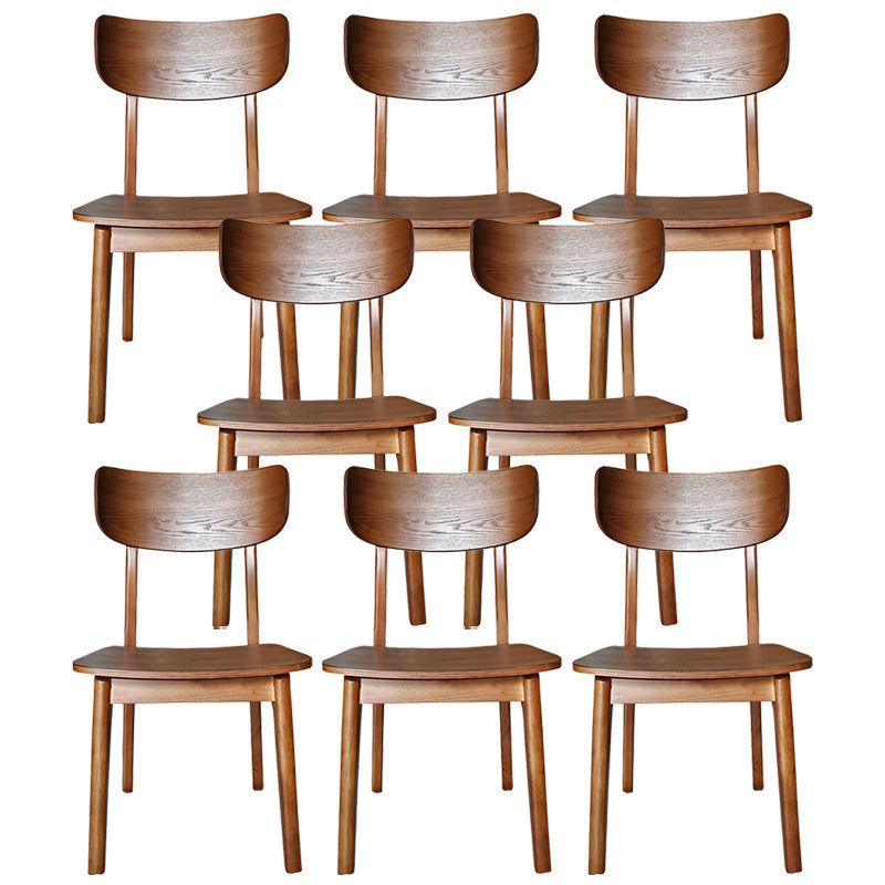 Industrial Armless Open Back Side Chairs for Home Wood Side Dining Chairs