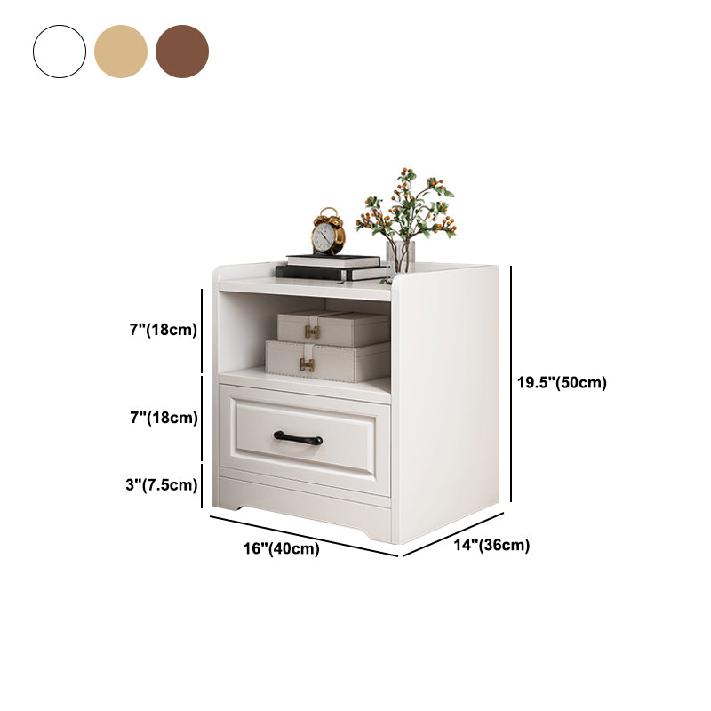 Wood Accent Table Nightstand with Drawer Nightstand with Legs