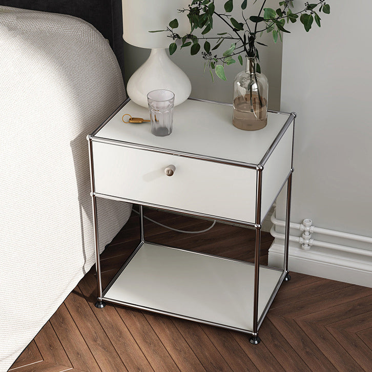 Stainless Steel Sideboard Contemporary White Dining Sideboard for Living Room