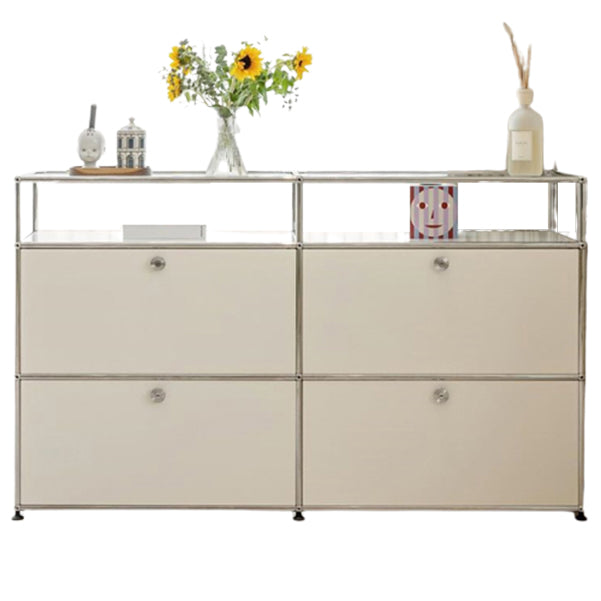 Stainless Steel Sideboard Contemporary White Dining Sideboard for Living Room