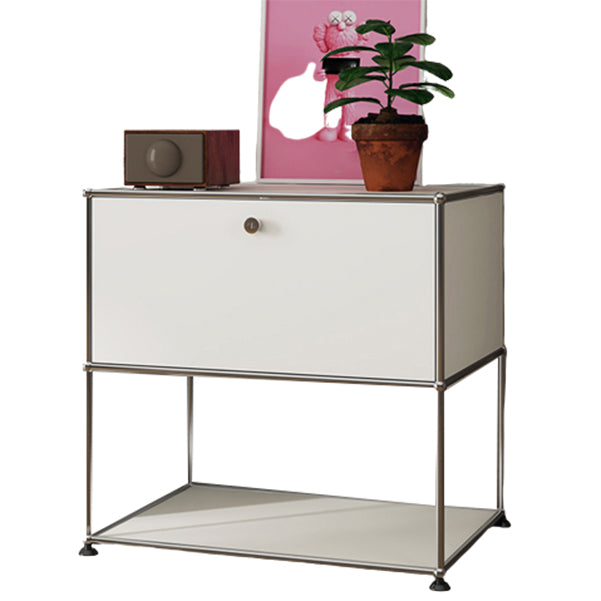 Stainless Steel Sideboard Contemporary White Dining Sideboard for Living Room