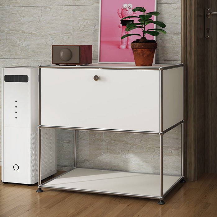 Stainless Steel Sideboard Contemporary White Dining Sideboard for Living Room