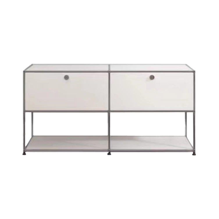 Contemporary Sideboard Stainless Steel Dining Sideboard with Locking Cabinet