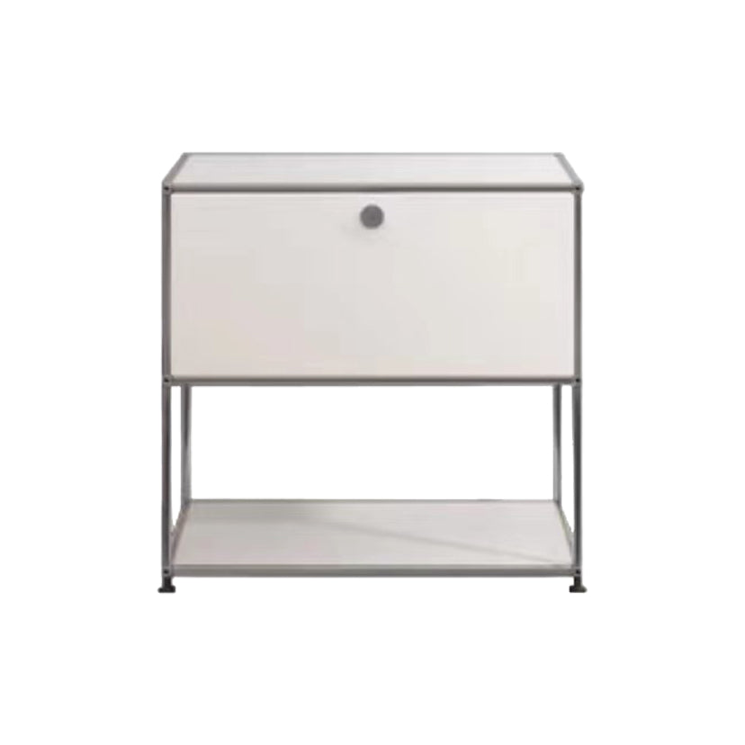 Contemporary Sideboard Stainless Steel Dining Sideboard with Locking Cabinet