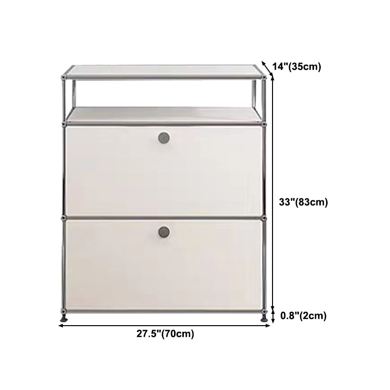 Contemporary Sideboard Stainless Steel Dining Sideboard with Locking Cabinet