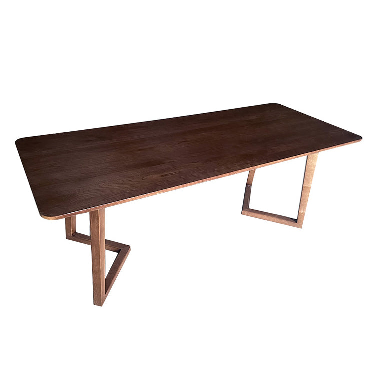 Rectangular Modern Writing Desk Pine Wood and Ash Wood Desk for Living Room