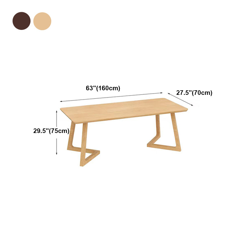 Rectangular Modern Writing Desk Pine Wood and Ash Wood Desk for Living Room