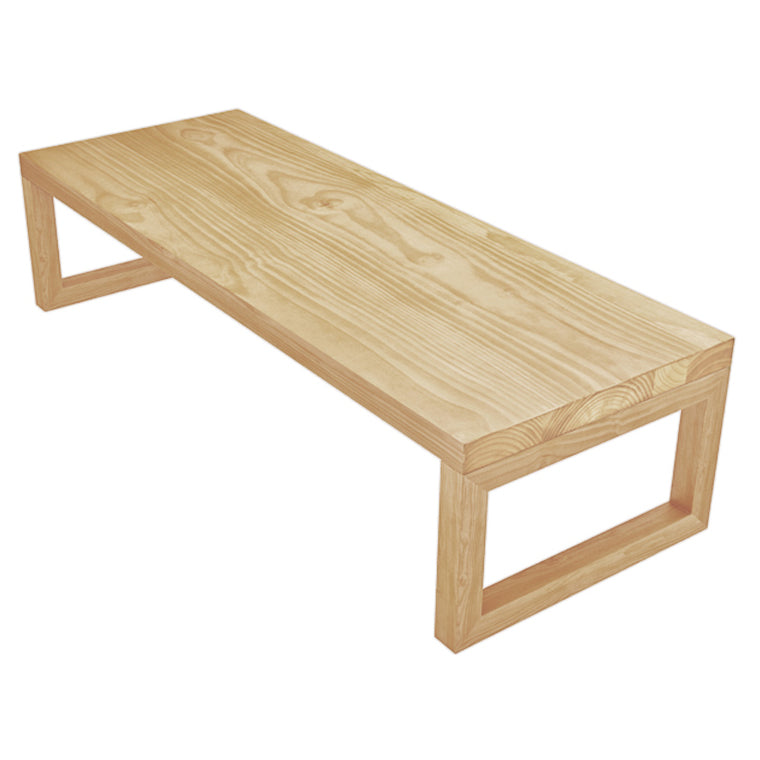 Rectangle Office Table Modern Solid Wood Meeting Desk with Sled Base