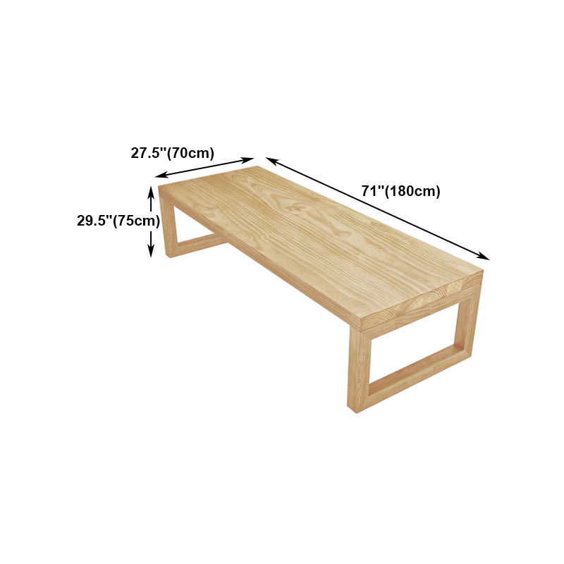 Rectangle Office Table Modern Solid Wood Meeting Desk with Sled Base