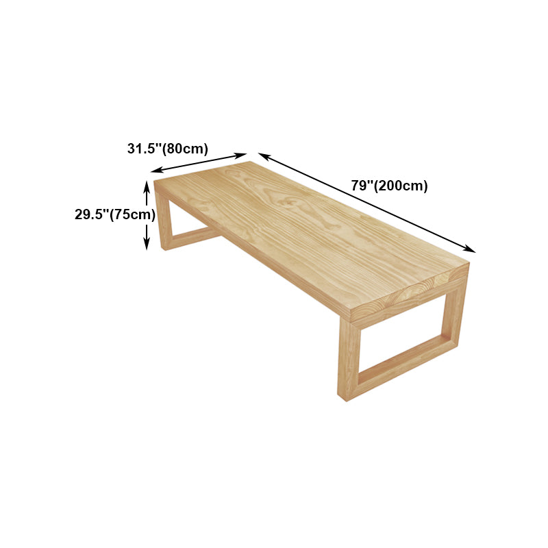 Rectangle Office Table Modern Solid Wood Meeting Desk with Sled Base