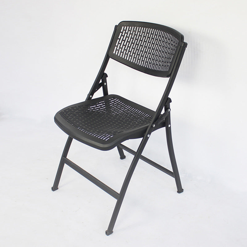 Modern Plastic Office Chair with Metal Frame Armless Conference Chair