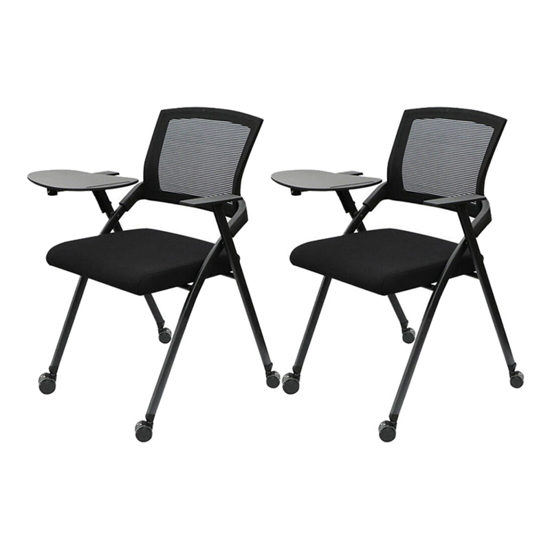 Modern Conference Chair with Mid Back Ergonomic Office Chair with Black Metal Frame