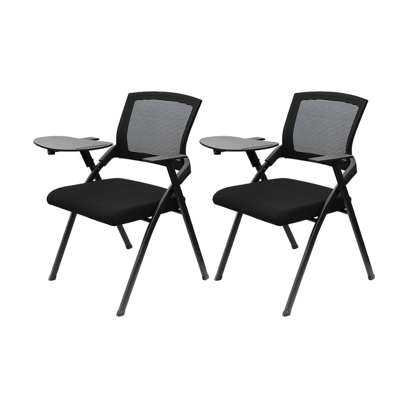 Modern Conference Chair with Mid Back Ergonomic Office Chair with Black Metal Frame