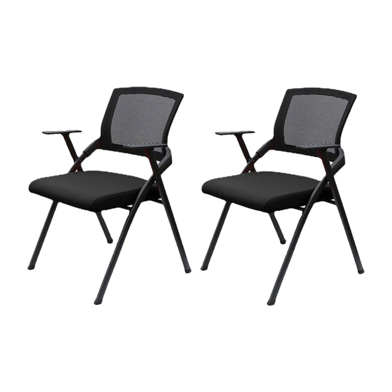 Modern Conference Chair with Mid Back Ergonomic Office Chair with Black Metal Frame