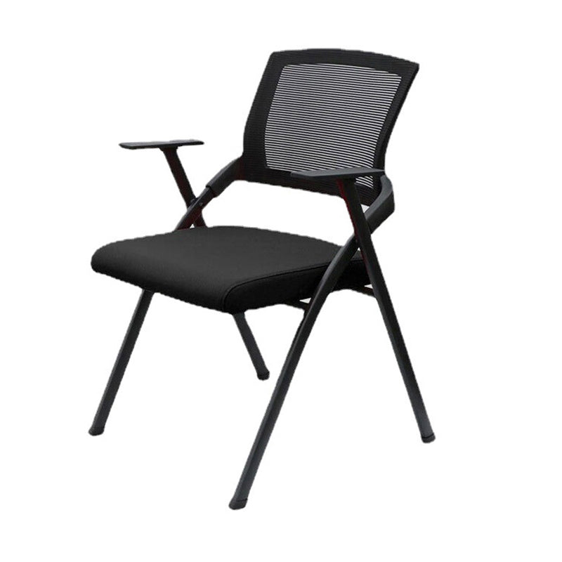 Modern Conference Chair with Mid Back Ergonomic Office Chair with Black Metal Frame