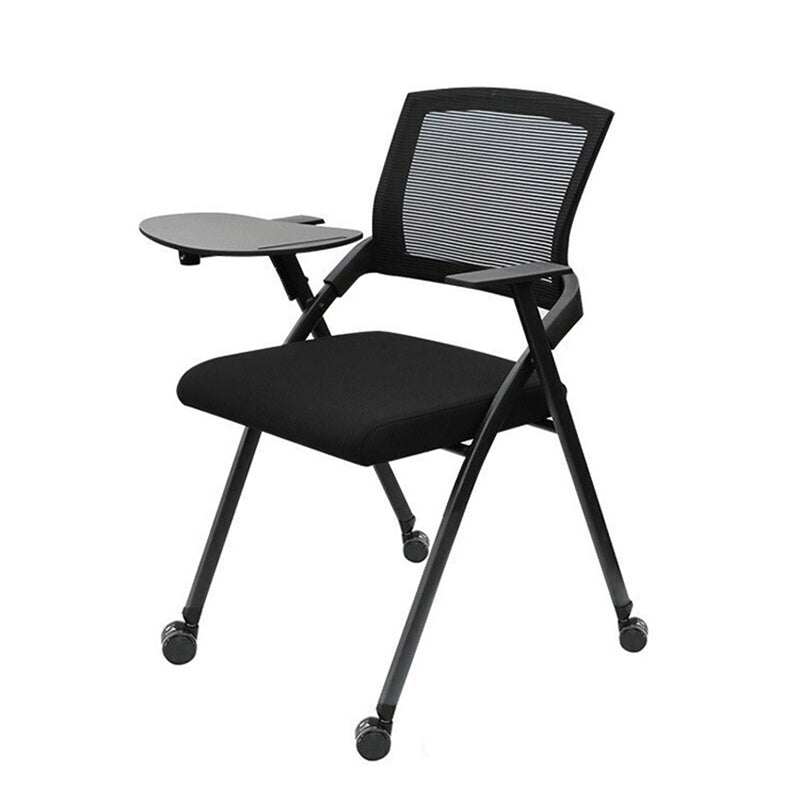 Modern Conference Chair with Mid Back Ergonomic Office Chair with Black Metal Frame