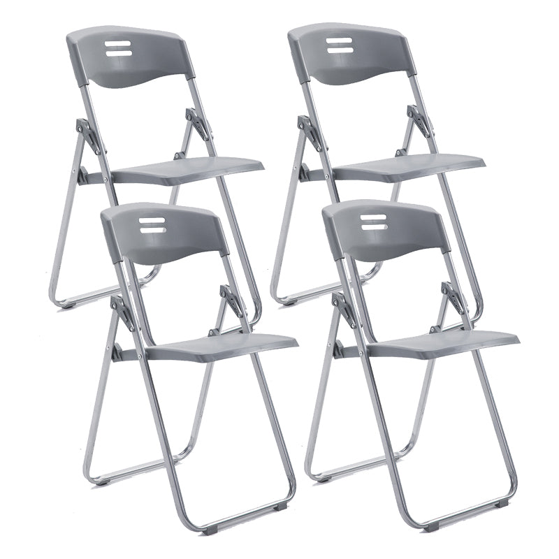 Silver Steel Frame Conference Chair Contemporary Armless Chair