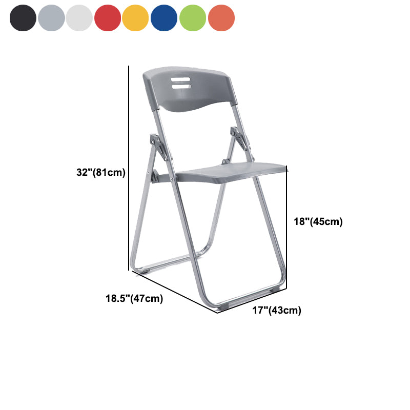 Silver Steel Frame Conference Chair Contemporary Armless Chair