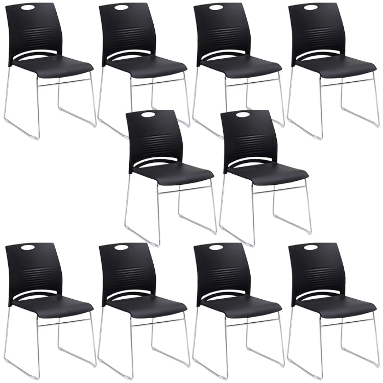 Armless Conference Chair with Metal Frame Modern Office Chair