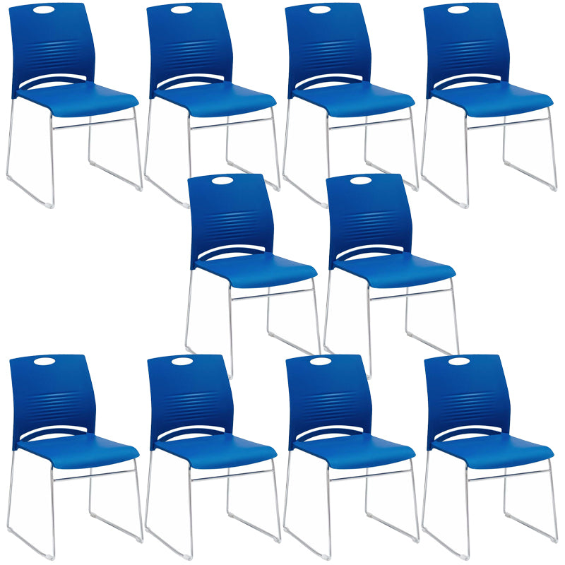 Armless Conference Chair with Metal Frame Modern Office Chair