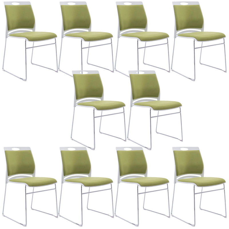 Armless Conference Chair with Metal Frame Modern Office Chair