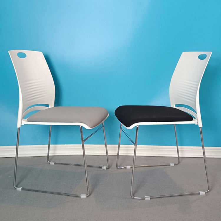 Armless Conference Chair with Metal Frame Modern Office Chair