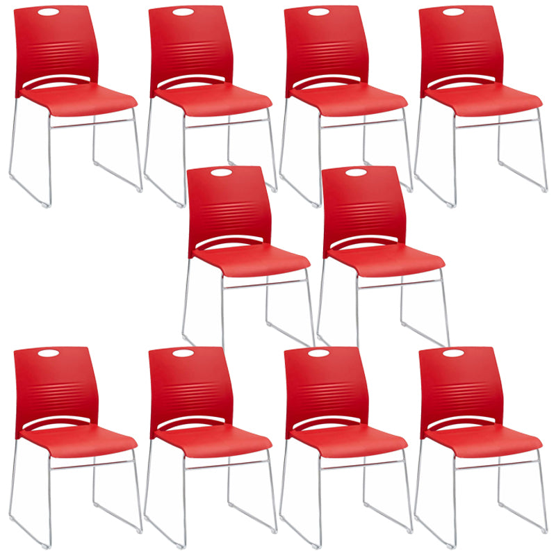 Armless Conference Chair with Metal Frame Modern Office Chair