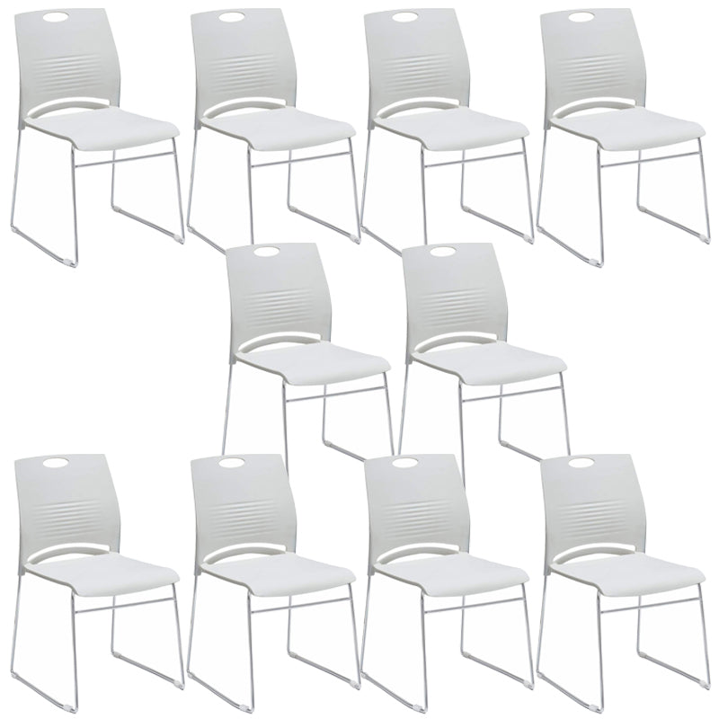 Armless Conference Chair with Metal Frame Modern Office Chair