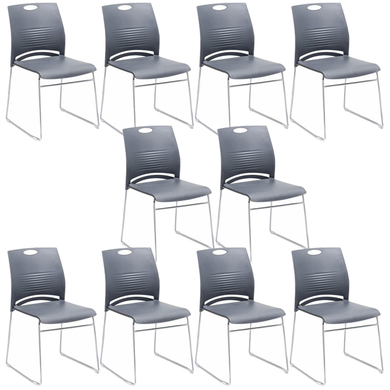 Armless Conference Chair with Metal Frame Modern Office Chair