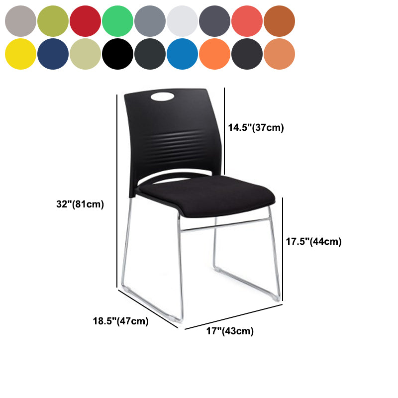 Armless Conference Chair with Metal Frame Modern Office Chair