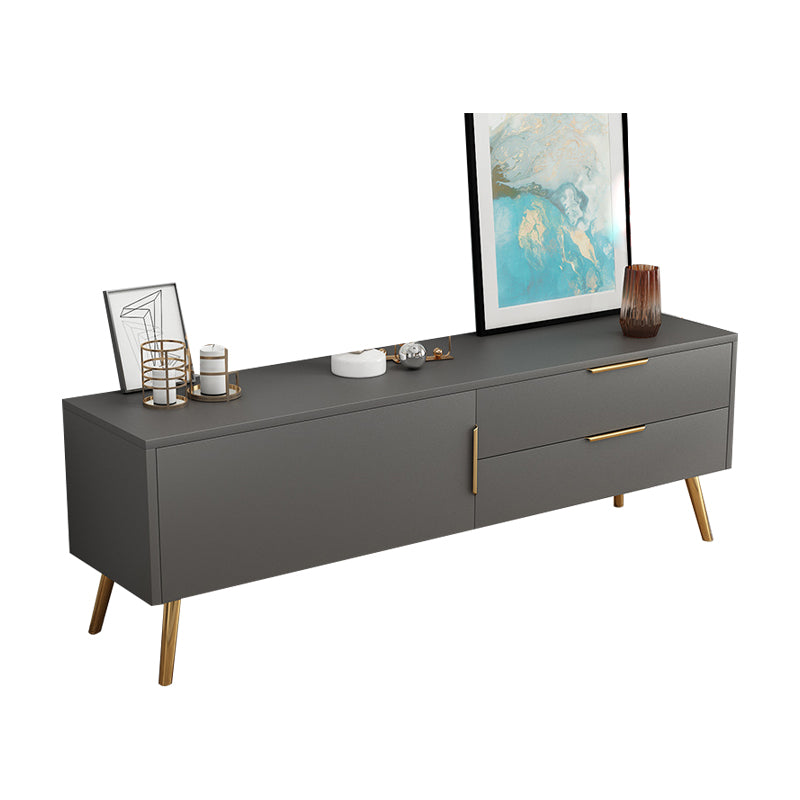 Glam TV Console with Cabinet Engineered Wood TV Media Stand with Drawers