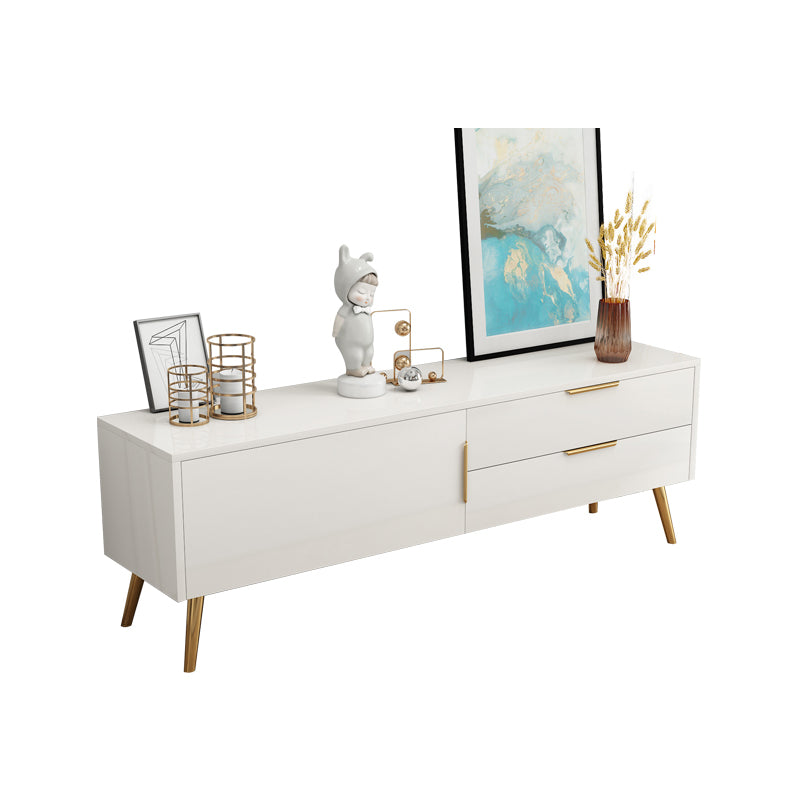 Glam TV Console with Cabinet Engineered Wood TV Media Stand with Drawers