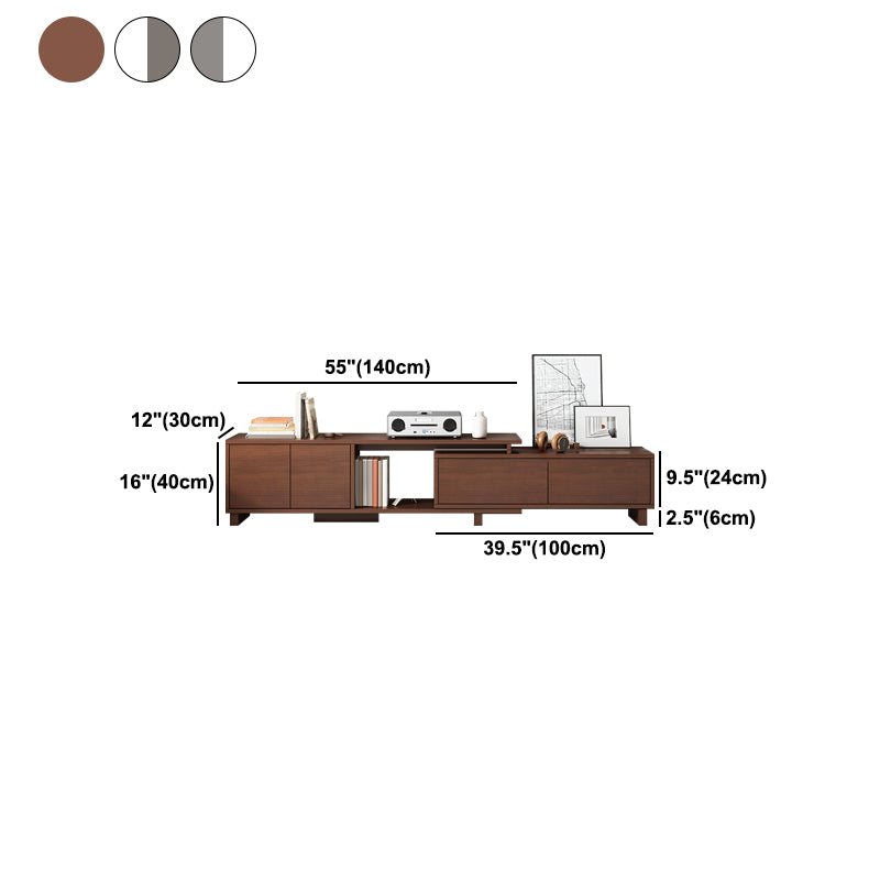 Engineered Wood TV Stand Console Scandinavian TV Console with Cabinet