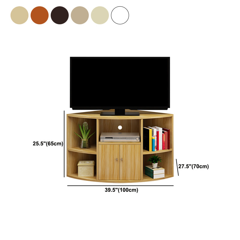 Engineered Wood TV Stand Modern Style Corner TV Cabinet with Door