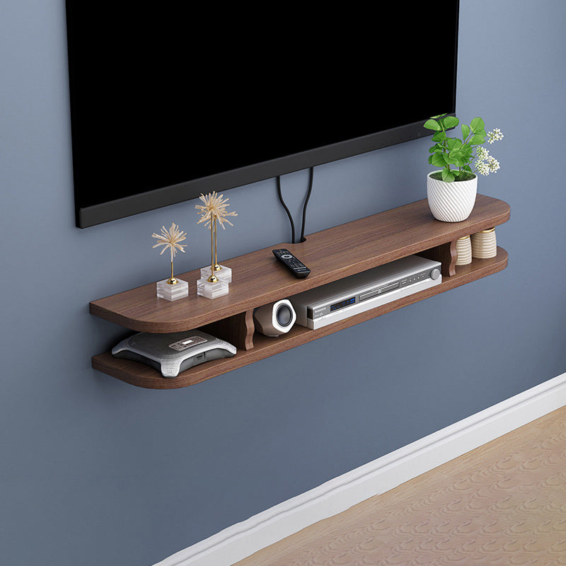 Engineered Wood Floating TV Stand Scandinavian Style TV Cabinet with Shelves