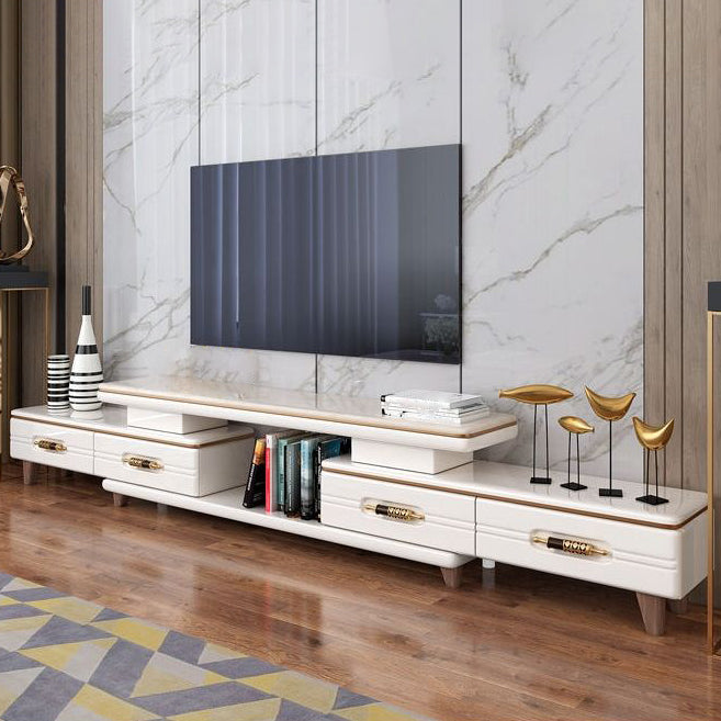 94" / 71" Black & Gold Sliding TV Stand , 4 - Drawers TV Console